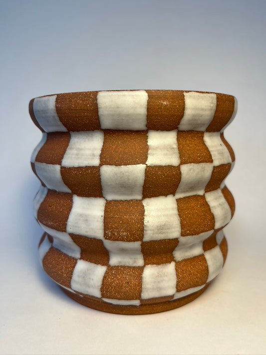 checkered planter